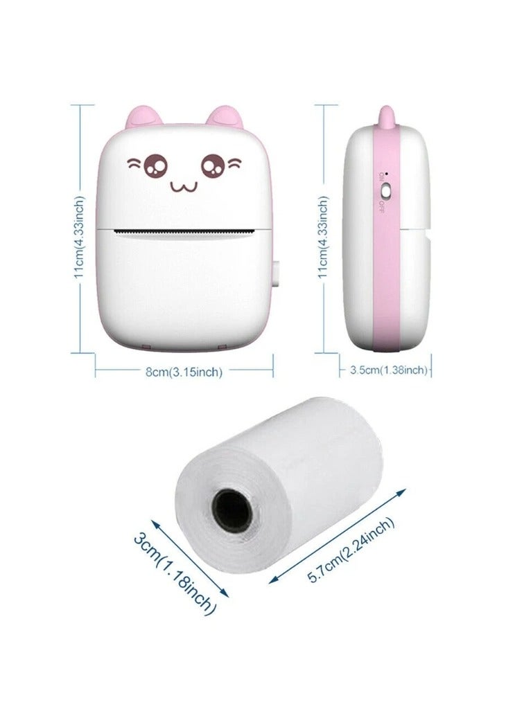 Cute Cat Mini Pocket Thermal Printer: Wireless Bluetooth Printer for Fun and Creative Printing - Image 4