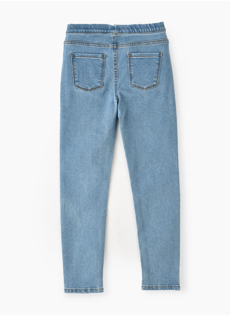جيلين Jelliene Girls Basic Denim Jeggings, Soft and Comfortable Cotton-Blend Denim Jeggings for Girls, Perfect for Everyday Wear