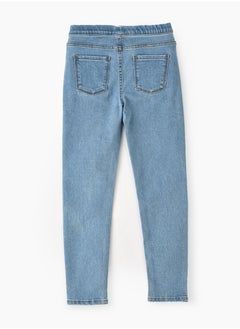 Jelliene Jelliene Girls Basic Denim Jeggings, Soft and Comfortable Cotton-Blend Denim Jeggings for Girls, Perfect for Everyday Wear  - Image 2