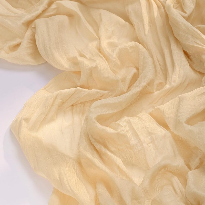 Socomi Gold Champagne Cheesecloth Table Runner Easter Spring Boho Rustic Gauze 120 inch 10FT Cheese Cloth Runner for Wedding Party Baby Shower Birthday Home Decor Holiday Decorations - Image 3