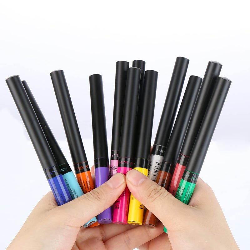 DekRion Liquid Eyeliner, Matte Colored Eyeliners,Pink-Eyeliner, White Black Red Brown Green Purple Waterproof High-pigmented Colorful Eyeliners Eye Makeup, 1PC Pink - Image 5
