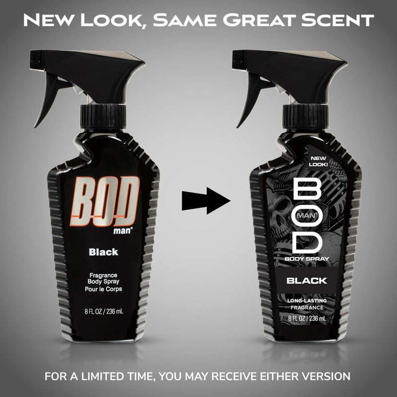 BOD man Fragrance Body Spray, Black, 8 fl oz (Pack of 2) - Image 2