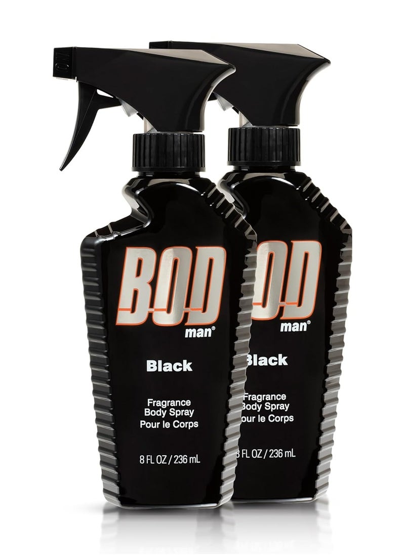BOD Man BOD Man Fragrance Body Spray, Black, 8 fl oz (Pack of 2)  - Image 1