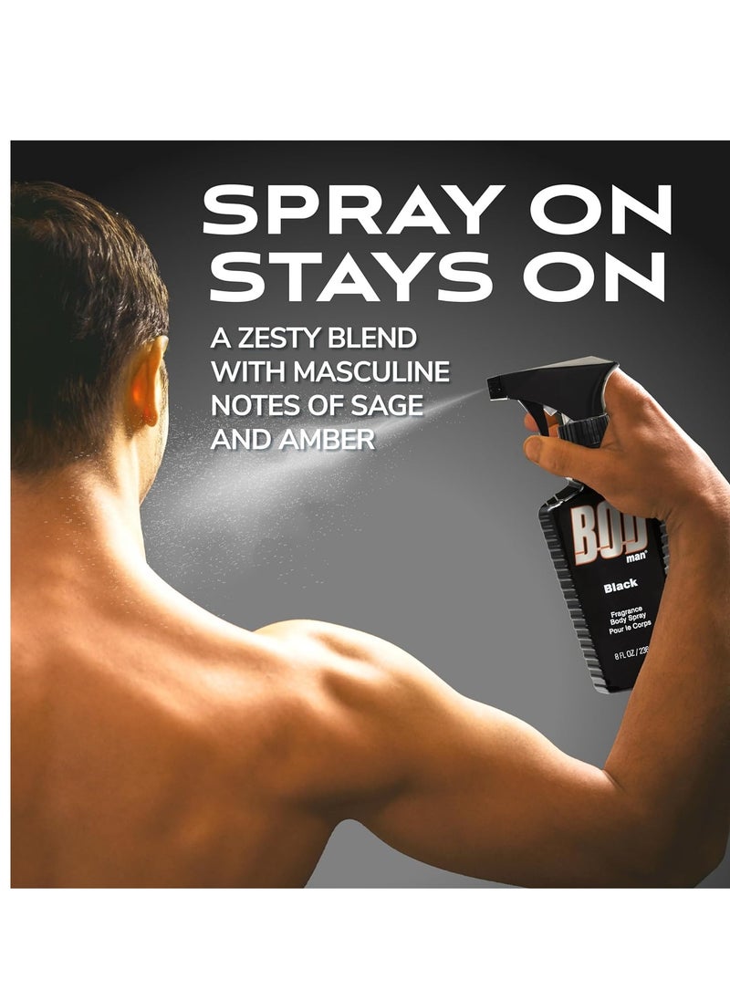 BOD Man BOD Man Fragrance Body Spray, Black, 8 fl oz (Pack of 2)  - Image 4