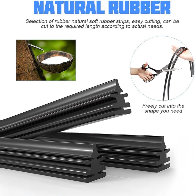 MAKINGTEC 4 Pieces Car Wiper Blade Replacement Strip, 32" Rubber Frameless Windshield Wiper Strip, DIY Adjustable Boneless Windscreen Blade Refills, Auto Accessories for Most Vehicle Buses  Trucks - Image 4