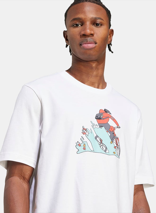 Adidas Doodle Hunt Bike Graphic T-Shirt - Image 2