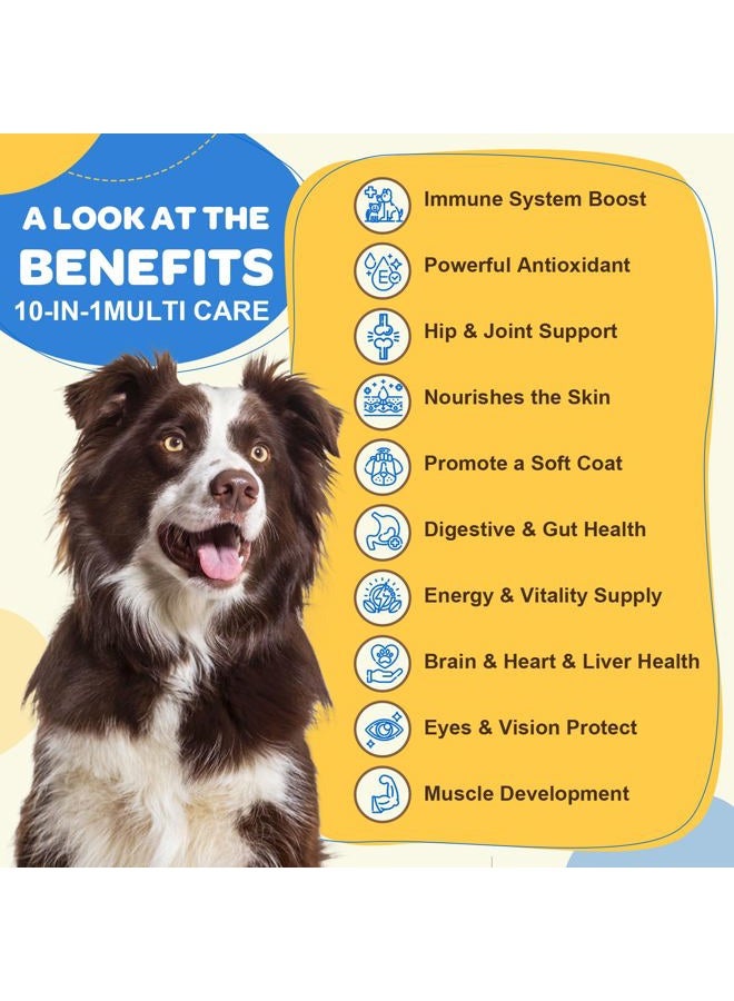 ZEBORA Dog Multivitamin with Probiotics - Dog Vitamins and Supplements - Multivitamin for Dogs with Glucosamine, Omega 3 and Probiotics for Dogs Digestive Health, Immunity, Joint, Hip, Skin and Coat - Image 2