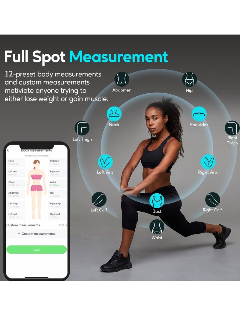 Excefore - Tape Measure for Body, Smart Bluetooth Digital Measuring Tape with App, Retractable Function, Accurate Measurement Tape for Weight Loss, Muscle Gain, Fitness Bodybuilding, Inches & CM - Image 1