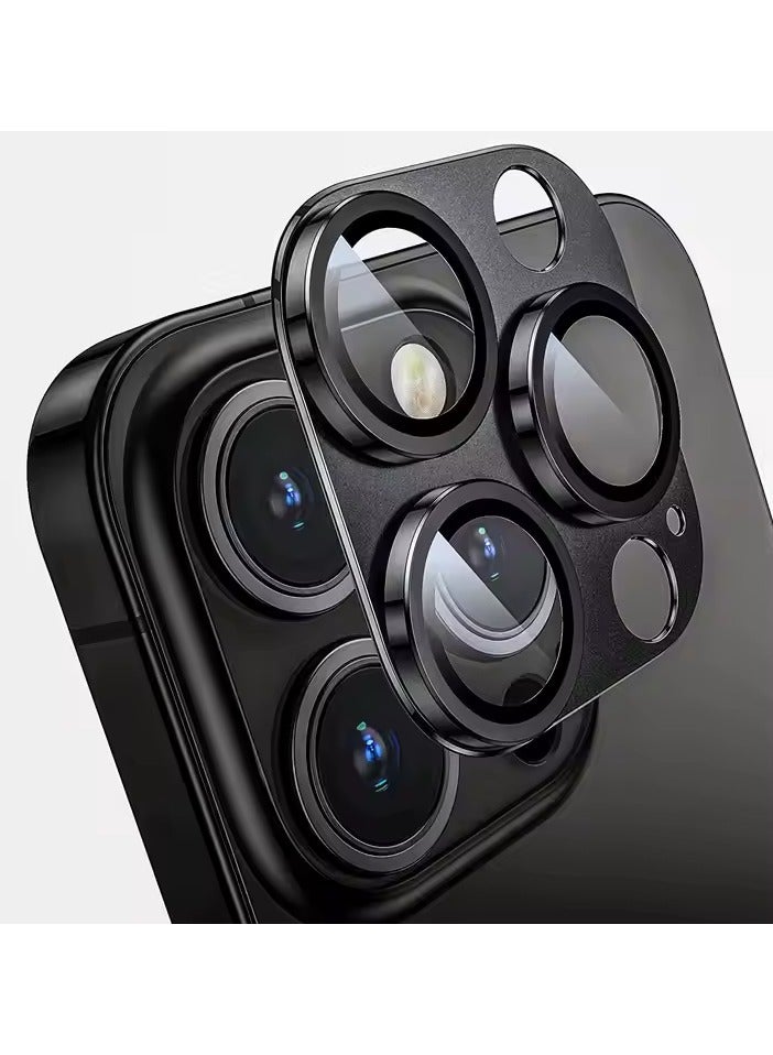 For iPhone 16 Pro/iPhone 16 Pro Max Camera Lens Protector [Drop Protection] [Full Coverage] [3D Metal] [Case Friendly] Tempered Glass Camera Cover for iPhone 16 Pro Max—Titanium Black  - Image 1