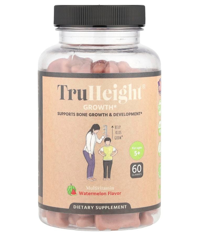 TruHeight  Growth Gummies Multivitamin For Ages 5+ Watermelon 60 Gummies