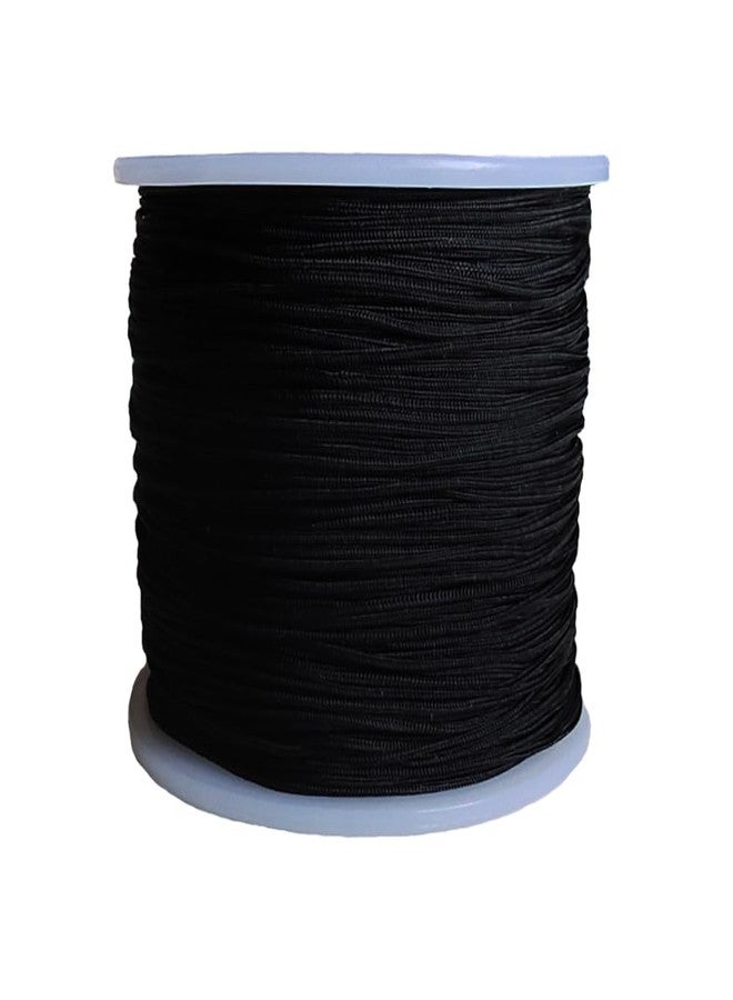 Xiezyu 150 Yards 0.5 mm Nylon Beading Cord Braided Nylon Thread String for Chinese Knotting Bracelet Necklace Macramé Jewelry Making Sewing (Black) - Image 1