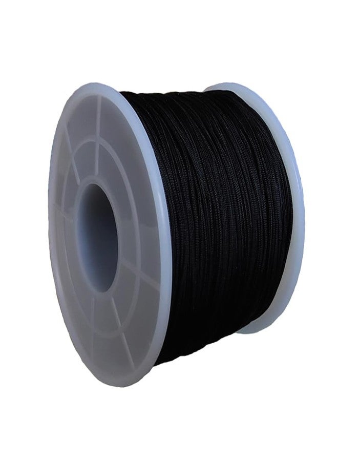 Xiezyu 150 Yards 0.5 mm Nylon Beading Cord Braided Nylon Thread String for Chinese Knotting Bracelet Necklace Macramé Jewelry Making Sewing (Black) - Image 2