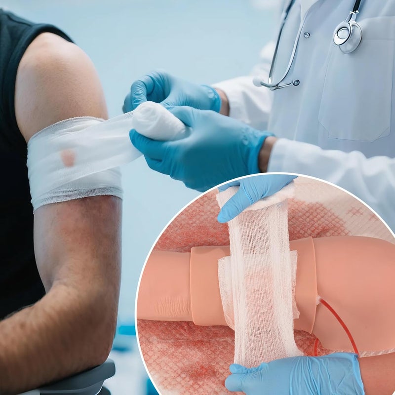 MedEduQuest Wound Packing Trainer Kit Stop The Bleed Kit for hemostasis Training Wearable Bullet Wound Sleeve Trainer for Medical Education - Image 5