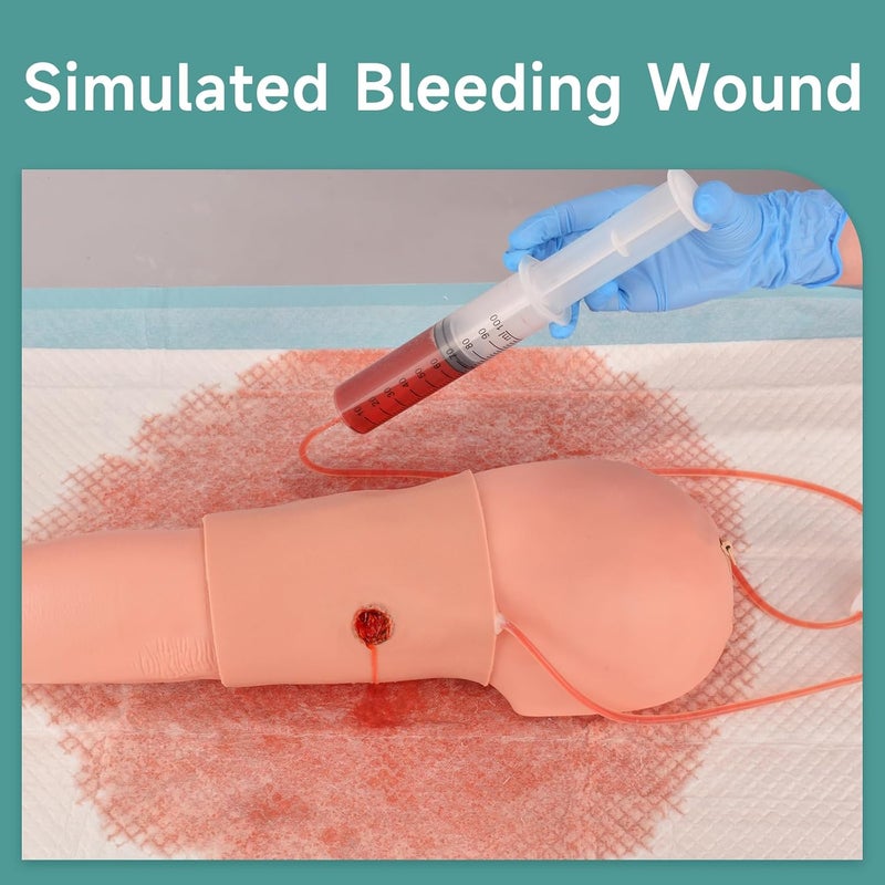 MedEduQuest Wound Packing Trainer Kit Stop The Bleed Kit for hemostasis Training Wearable Bullet Wound Sleeve Trainer for Medical Education - Image 4