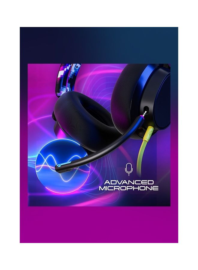 Skullcandy SLYR Wired Over-Ear Gaming Headset for PC, PlayStation, PS4, PS5, Xbox - Black/Multicolour Digi-Hype - Image 3
