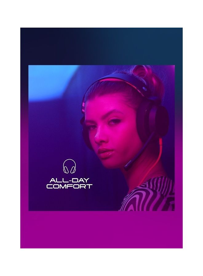 Skullcandy SLYR Wired Over-Ear Gaming Headset for PC, PlayStation, PS4, PS5, Xbox - Black/Multicolour Digi-Hype - Image 4