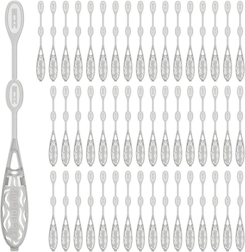 Chrome Cherry Icicle Cocktail Stirrer, Dry Ice Swizzle Sticks for Smokey Cocktails, Drinks, and Coffee, Glows In The Dark, (Use with Dry Ice), 50 Pack - Image 1