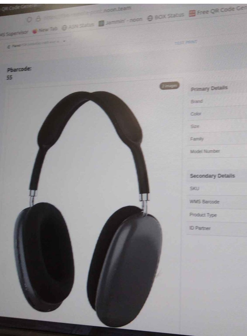 Headphone Wireless P9 With Hidden Mic Black - Image 1