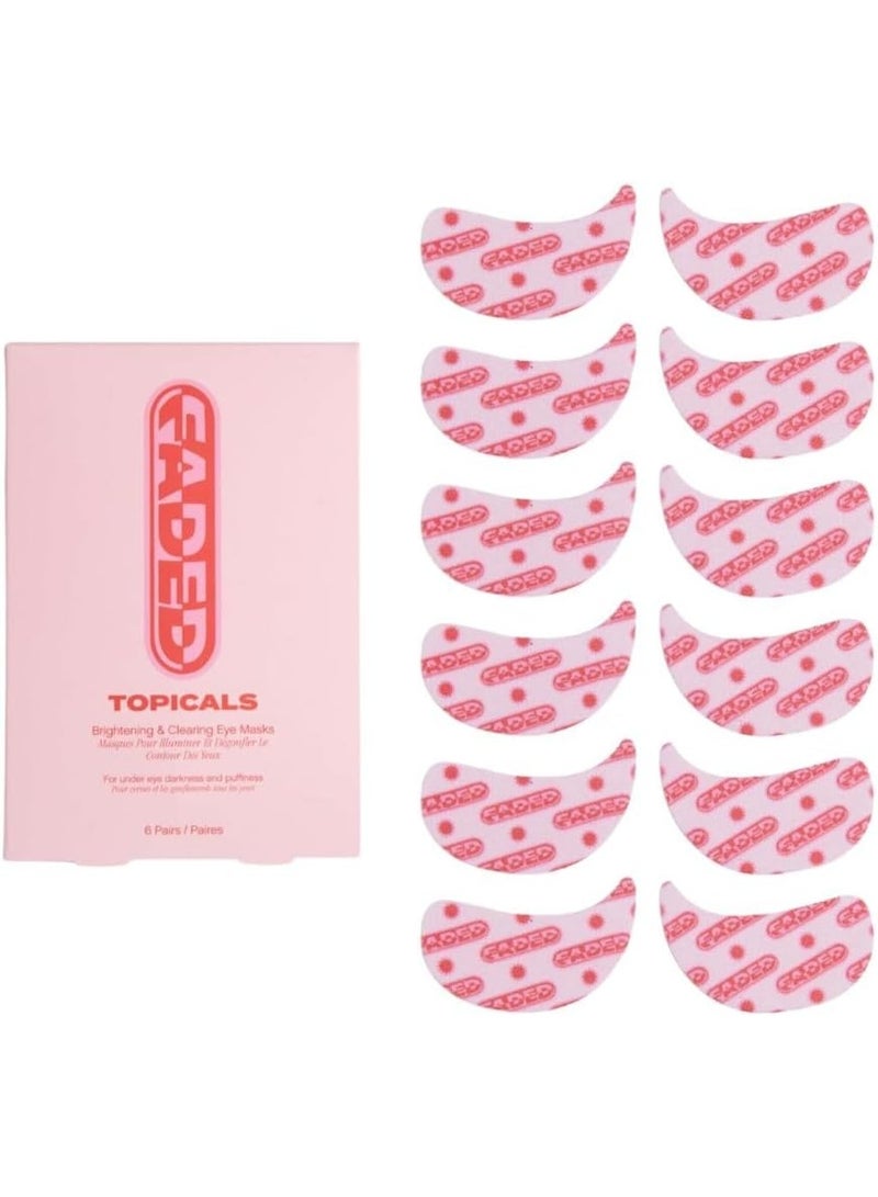 TOPICALS Faded Brightening Under Eye Masks， Patches to Depuff, Hydrate, Brighten and Cool (Set of 6) - Packaging may vary - Image 1