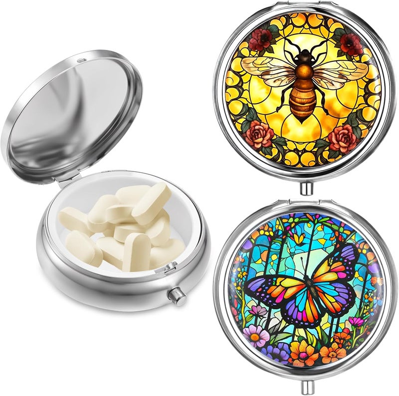 Bee and Butterfly Pill Organizer for Women