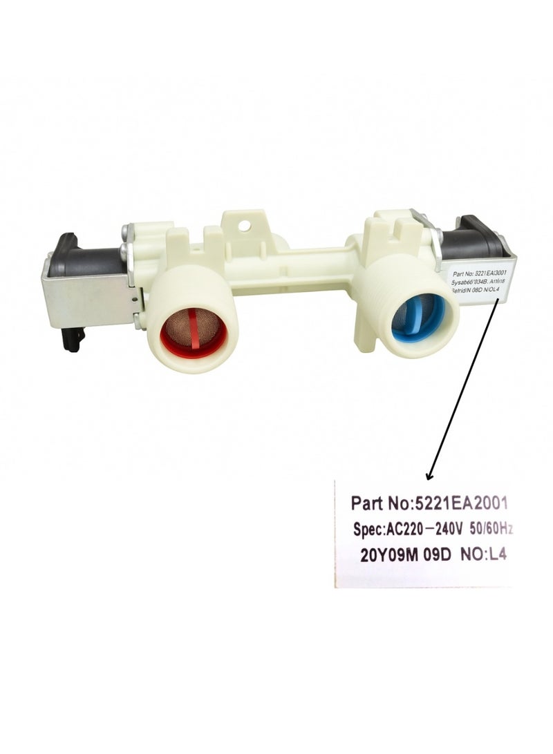 Washing Machine Dual Water Inlet Valve For LG WF-T652A, WF-T653A, WF-T655A - Image 3