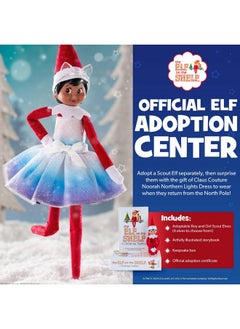 The Elf on the Shelf The Elf on the Shelf Claus Couture Extraordinary Noorah Party Dress for Your Scout Elf - Includes Northern Lights Inspired Dress and Fox-Ear Crown  - Image 4