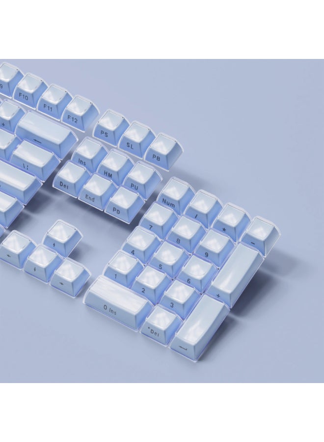 XVX "Crystal Jelly" Series Two-color Molding PC Crystal Side Engraved 113 Keys With Ergonomic Key Caps-Color:Keycap-two-color Opaque-oem-crystal-side Engraving-pink-113  - Image 2