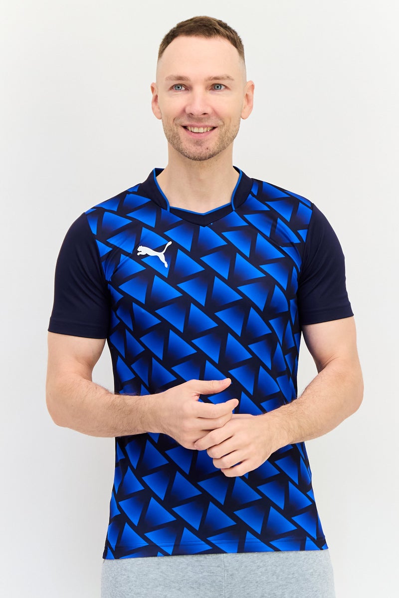 PUMA تي شيرت تدريب قصير الأكمام للرجال بتصميم عادي، متعدد الألوان - Image 1