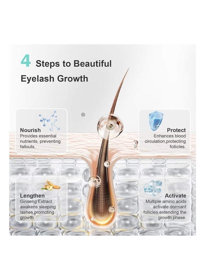 iBealee Lash-Serum, Promotes Longer-Looking Lashes & Brows, Lash Enhancing Serum With Natural Formula Vegan & Cruelty A Escolha 8ML-HY - Image 5