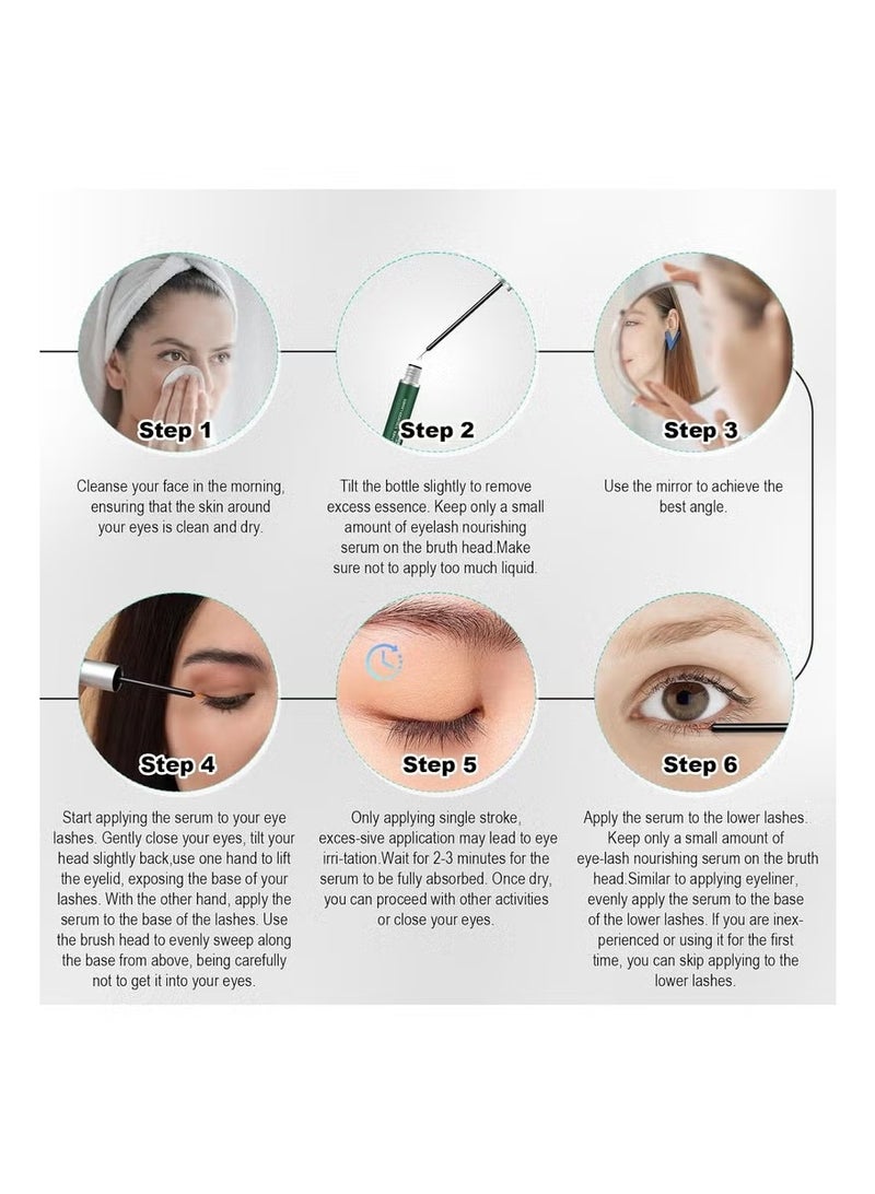 iBealee Lash-Serum, Promotes Longer-Looking Lashes & Brows, Lash Enhancing Serum With Natural Formula Vegan & Cruelty A Escolha 8ML-HY - Image 3