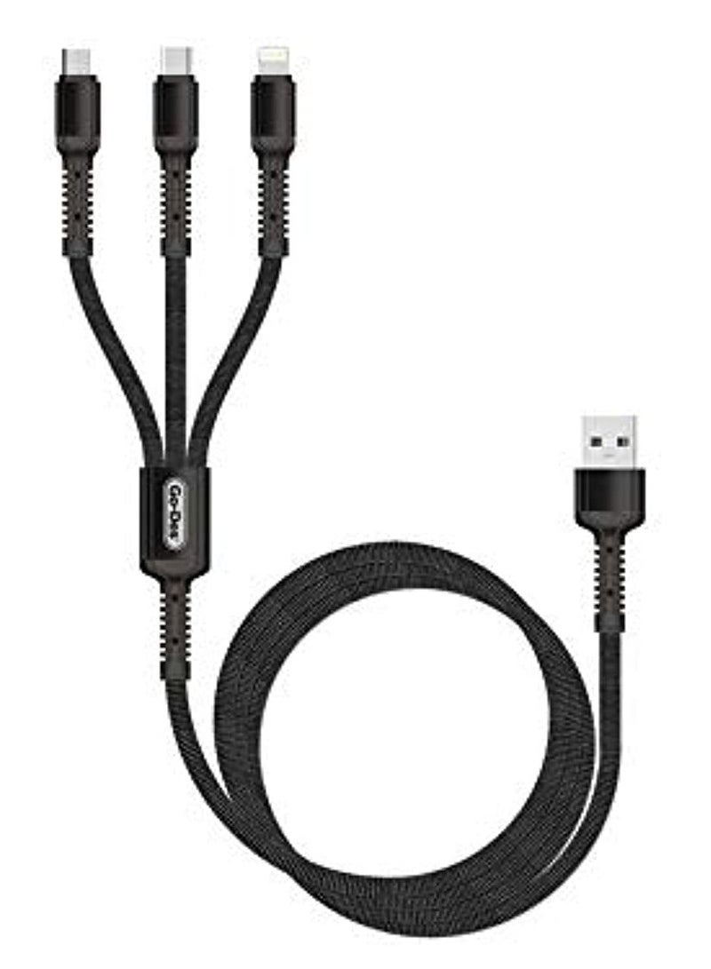 ELTRAZONE UC511 3-in-1 Fast Charging Data Cable – Type-C, Micro-USB, and Lightning Connectors - Image 4