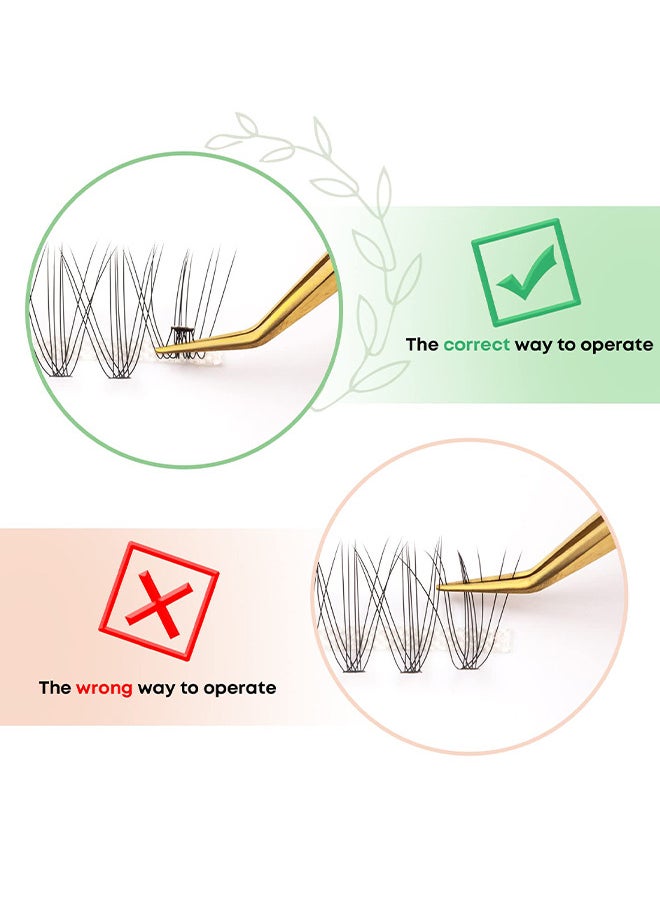Depend - Long And Soft Stem Premade Volume Fans Fake False Eyelashes Grafting Natural Easy To Use Easy Fan Volume D Curl Lightweight Extension For Home DIY Salon For Pros And Beginners 4D (9-16mm Mix) - Image 1