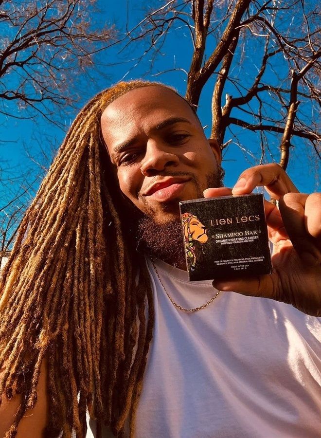 Beard Gains Lion Locs Shampoo Bar & Conditioner - Works for All Hair Types - Dreadlocks, Microlocs, Sisterlocks, Wicks, Brotherlocks, Braids | Build Up & Residue Free (5oz) - Image 5