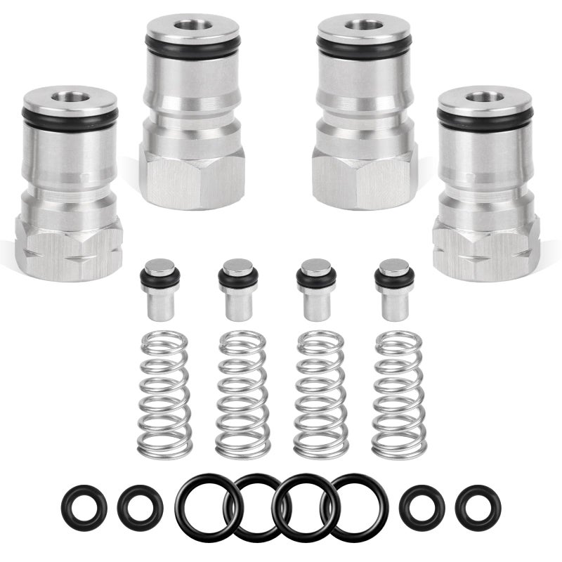 MRbrew 2 Pair Ball Lock Keg Post Stainless 304 Homebrew 193218 Co2 Gas kegerator Beer Liquid Cornelius Corny Poppet Spring Spare Sealing Oring Keg Posts Kit for Brewing Quick Disconnect Fitting