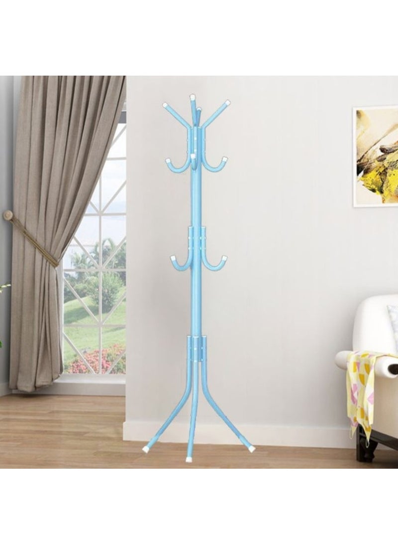 Coat Rack, Freestanding Coat Rack with 8 Hooks and 3 Adjustable Size Tree Coat Racks for Bedroom, Hallway, Entrance, Office, for Hats, Coats, Scarves, Handbags (Blue) - Image 3