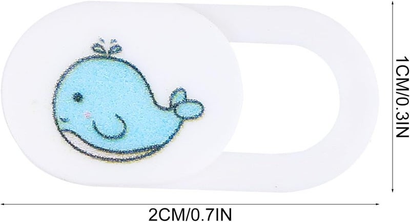3pcs Webcam Cover Slide for Laptop and Tablet, Blue Whale Pattern Privacy Protection, Anti-Peeping Camera Cover for Computer and PC - Image 2
