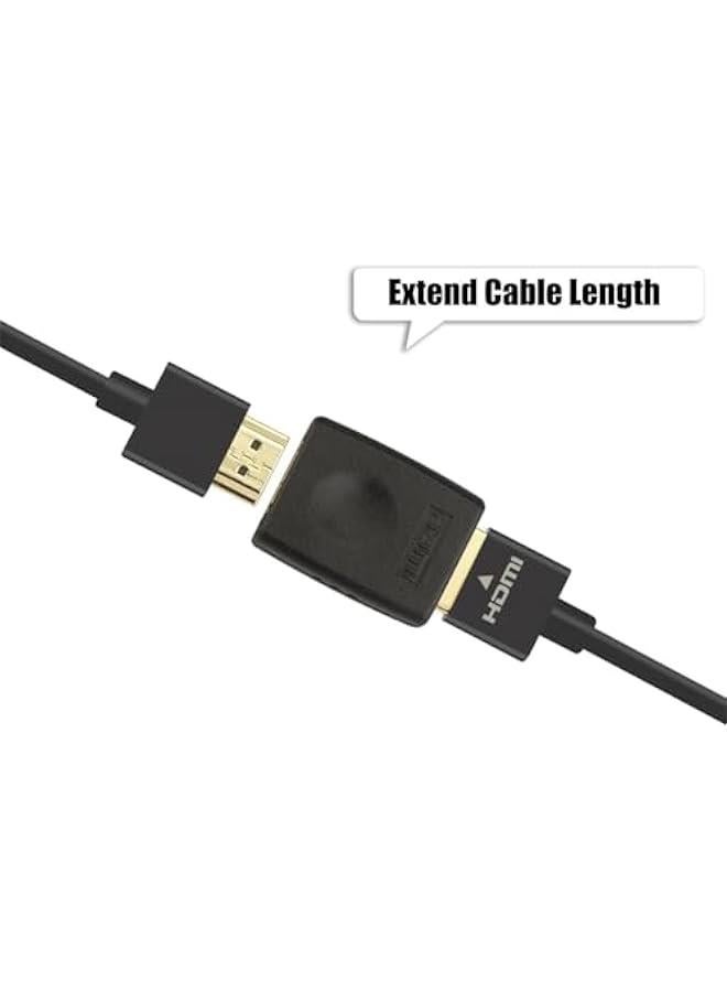HDMI Coupler HDMI Female to Female Connector 3D 4K Extension Adapter Compatible with PCs and Xbox One，Wall-Mounted TVs and Five TV Sticks, 2-Pack - Image 2