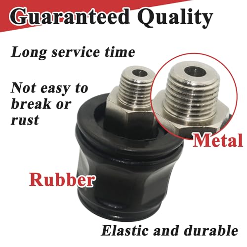 Zeiboat 740112 Hose Coupling Adapter for Air Compressor, NPT Std, with Rubber Sleeve - Image 5