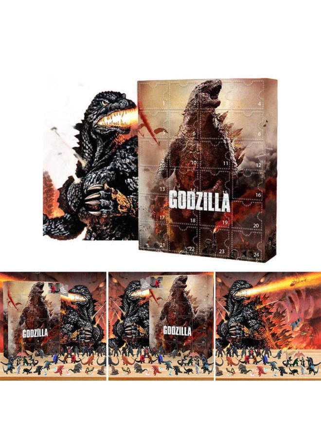 null - Explosions Godzilla Advent Calendar Godzilla Advent Calendar Blind Box Toy-Color:Monster Blind Box - Image 1
