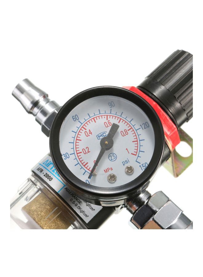 Air Compressor Filter Water Separator Trap Tools Kit With Regulator Gauge - Image 5