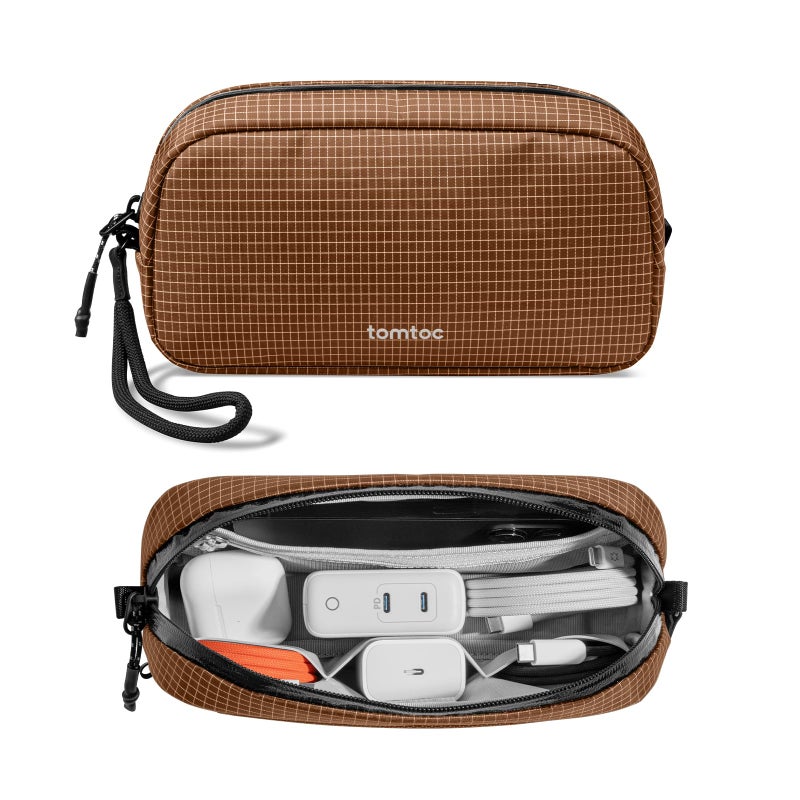 tomtoc Electronics Organizer Travel Case Performance, Water Resistant Bag Cable Tech Pouch Accessories, Carry Storage for Cord, Phone, Cables, Airpods, USB Flash Drive, Daily Items - Image 1