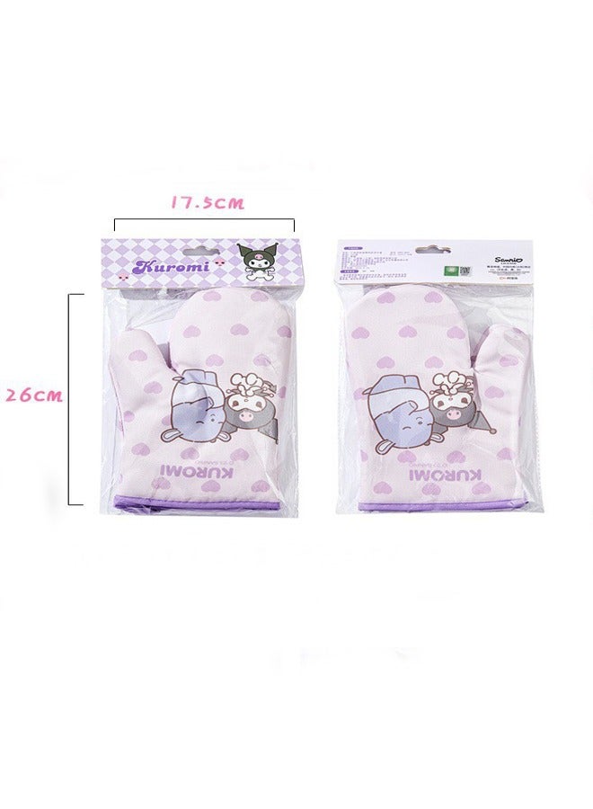 general Sanrio Anti-scald Gloves Genuine Kulomi oven Microwave oven Thickened Insulation High Temperature Resistant Kitchen Baking Gloves - Image 2