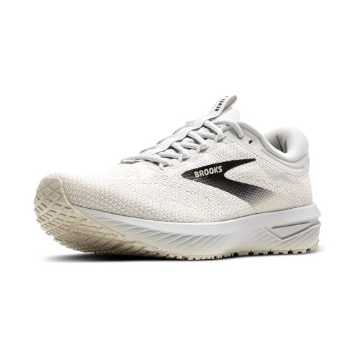 Brooks Men’s Revel 7 Neutral Running Shoe - White/Pelican/Black - 8 Medium - Image 1