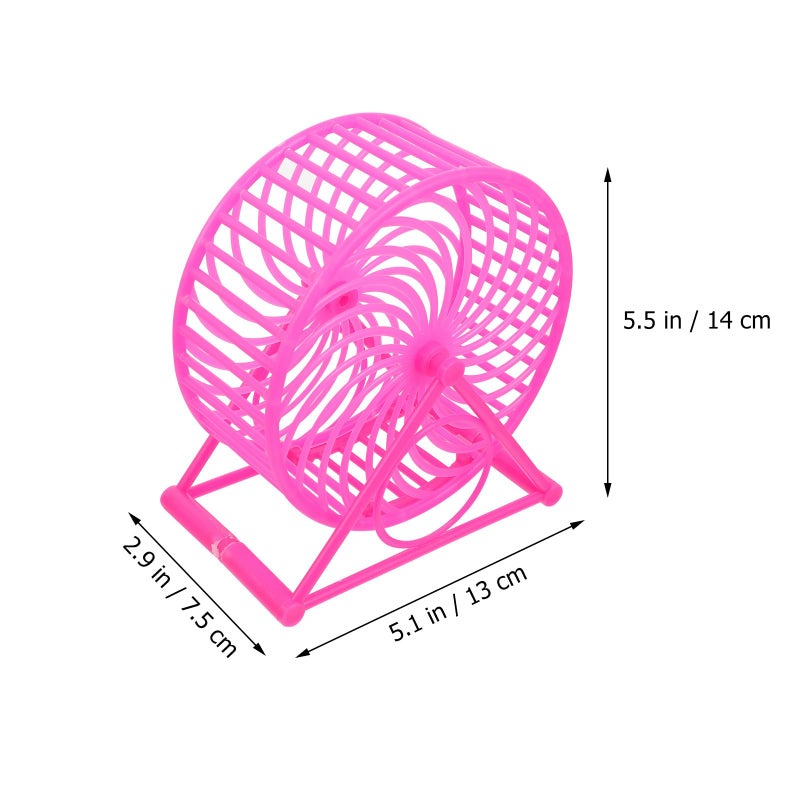 4Pcs Small Silent Hamster Wheel Set with Stand Colorful Exercise Wheels for Chinchillas - Image 3