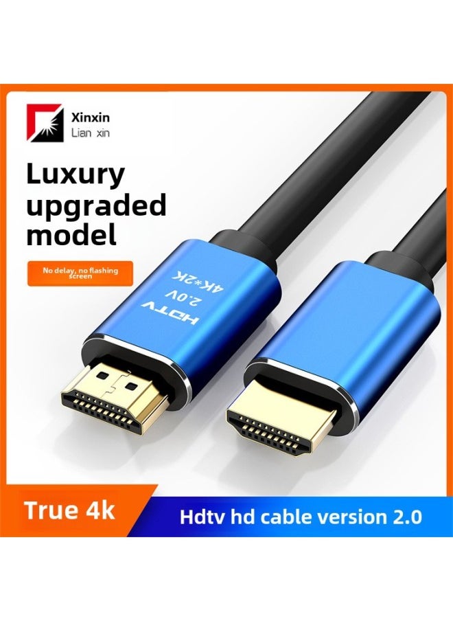 ماركة غير محددة كابل HDMI HD من المصنع 4K إصدار 2.0 19+1 مطلي بالذهب من سبائك الألومنيوم لشاشة الكمبيوتر وكابل فيديو لجهاز العرض - اللون: صندوق دائري - طول الخط: 5 متر  - Image 3