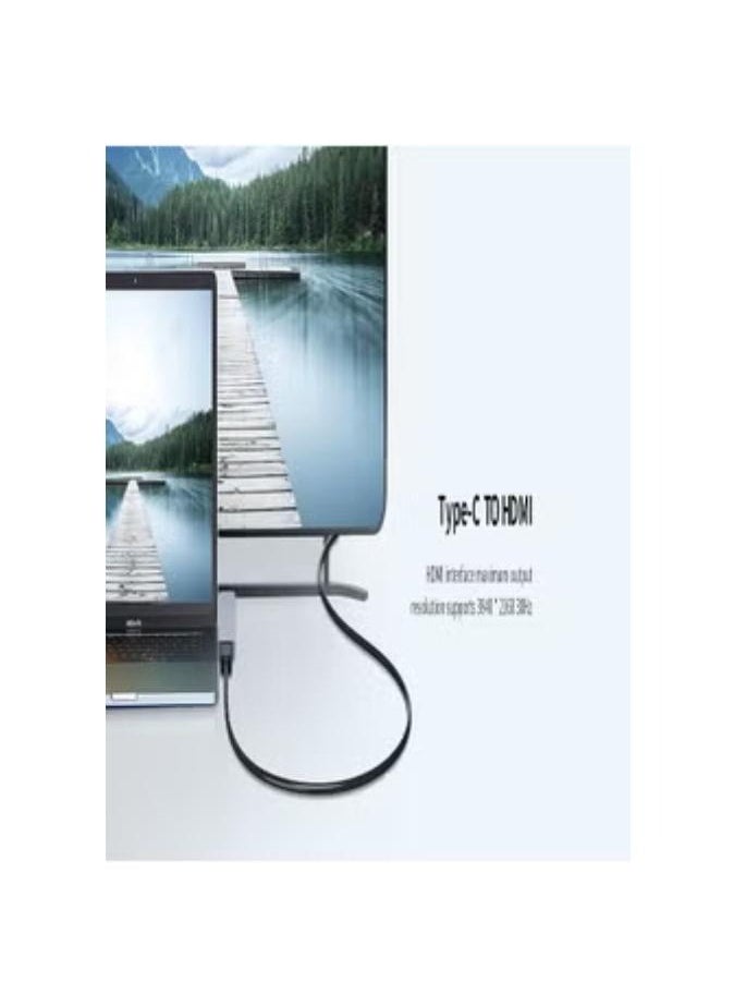 Recci - 7 in 2 Hub for iphone 2*Type-C TO HDMI+USB3.0+USB2.0+SD+TF+Type-C+PD RH08 - Image 1