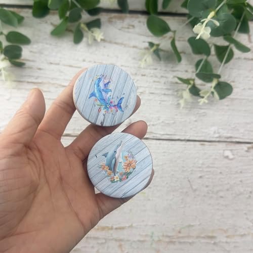 Lasyman 8Pack 145inch Wooden Unique Dolphin Beachy Themed Cabinet Kitchen Dresser Drawer Handles Knobs and Pulls - Image 3