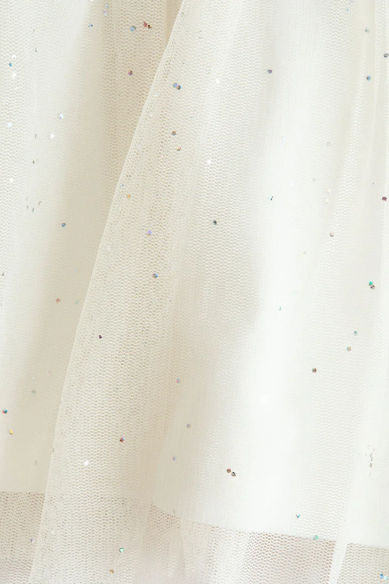 H&M Printed tulle-skirt sweatshirt dress