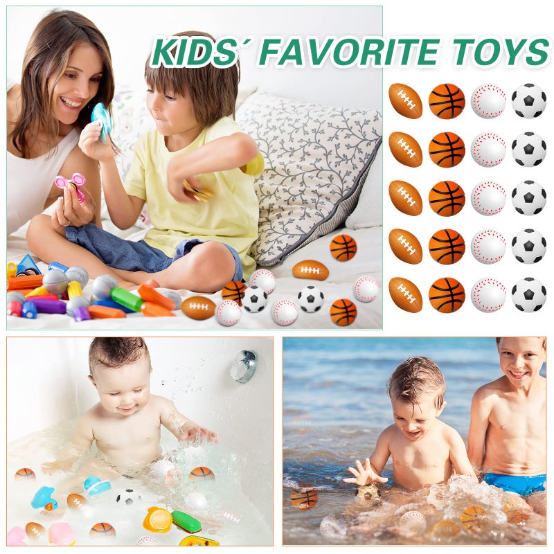 جيريفي 120 قطعة من كرات الإجهاد الرياضي Mini Foam Soccer Ball Basketball Baseball Balls للاضطرابات الإجهاد الإغاثة للقلق. - Image 5