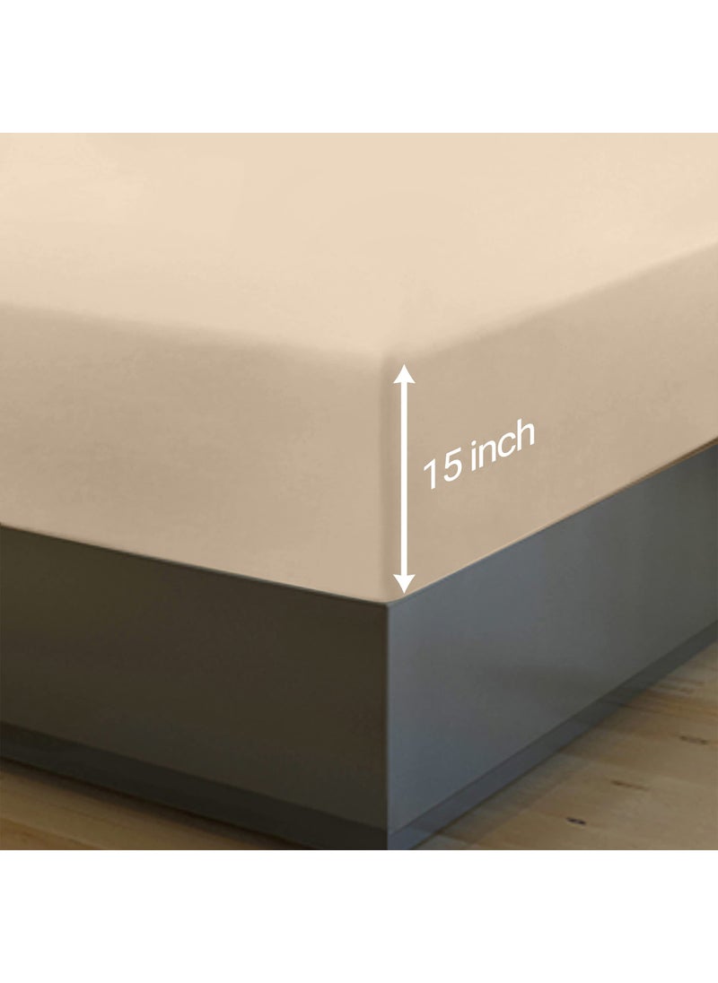 Utopia Bedding Utopia Bedding Queen Fitted Sheets - Bulk Pack of 6 Bottom Sheets - Soft Brushed Microfiber - Deep Pockets - Shrinkage & Fade Resistant - Easy Care (Beige)  - Image 5